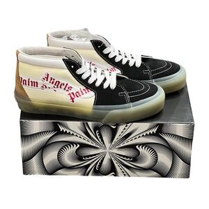 Vans Vault Palm Angels Sk8-Mid VLT LX Mens 8 / Wmns 9.5 Blk Chipmunk VN0A7TNH78C